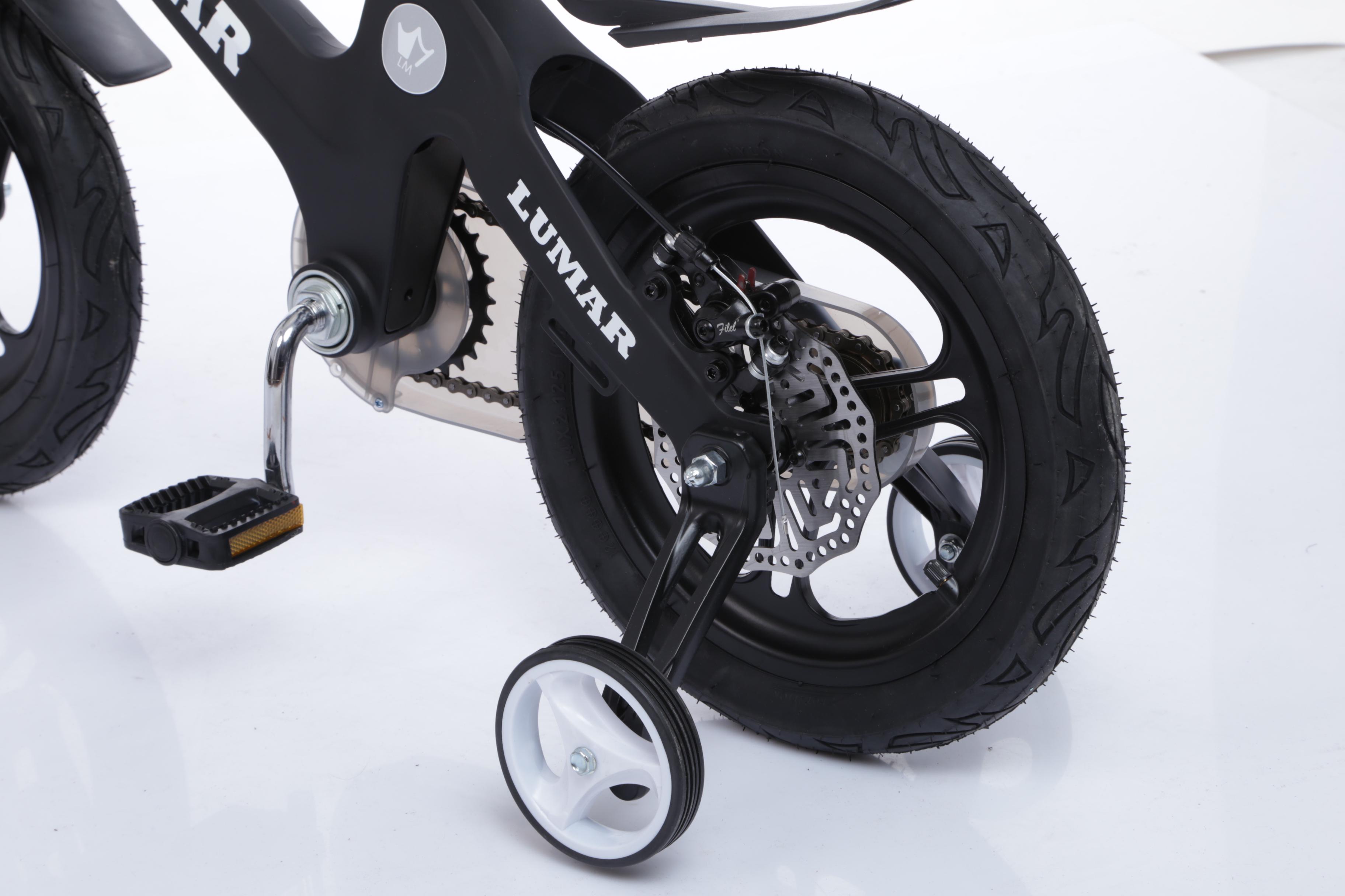 Магнієвий дитячий велосипед LUMAR 18'' Чорний матовий (1802) - фото 12