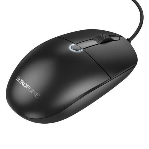 Компьютерная мышь проводная оптическая USB Borofone BG17 Morning business wired mouse Черный (2968809986)