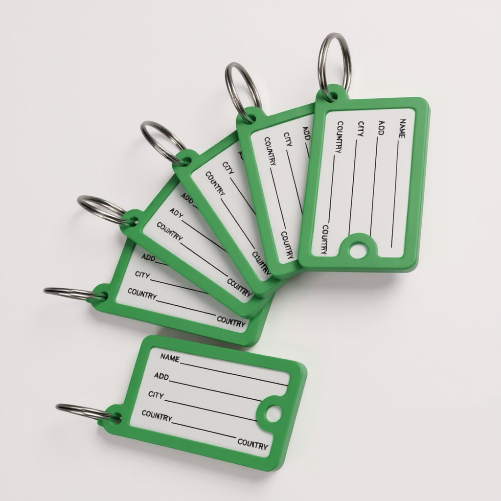 Бирки для ключей с бумажной вставкой металлическим кольцом пластиковые 10 шт. Зеленый (98_2_10_6C) - фото 1 Бирки для ключей с бумажной вставкой металлическим кольцом пластиковые 10 шт. Зеленый (98_2_10_6C) - фото 1