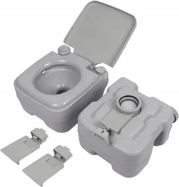 Туалет туристичний Trizand 24498 з насосом 20/12 л до 150 кг (24498)