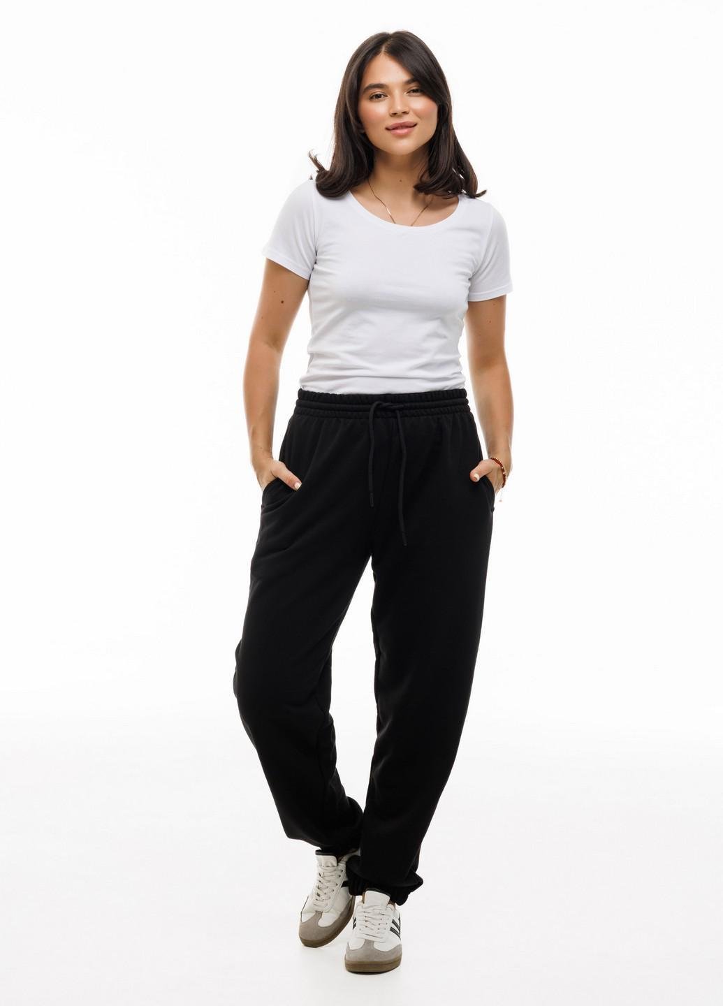 Штаны базовые женские Наталюкс с карманами трехнитка 2XL Черный (3725173290961) Штаны базовые женские Наталюкс с карманами трехнитка 2XL Черный (3725173290961)