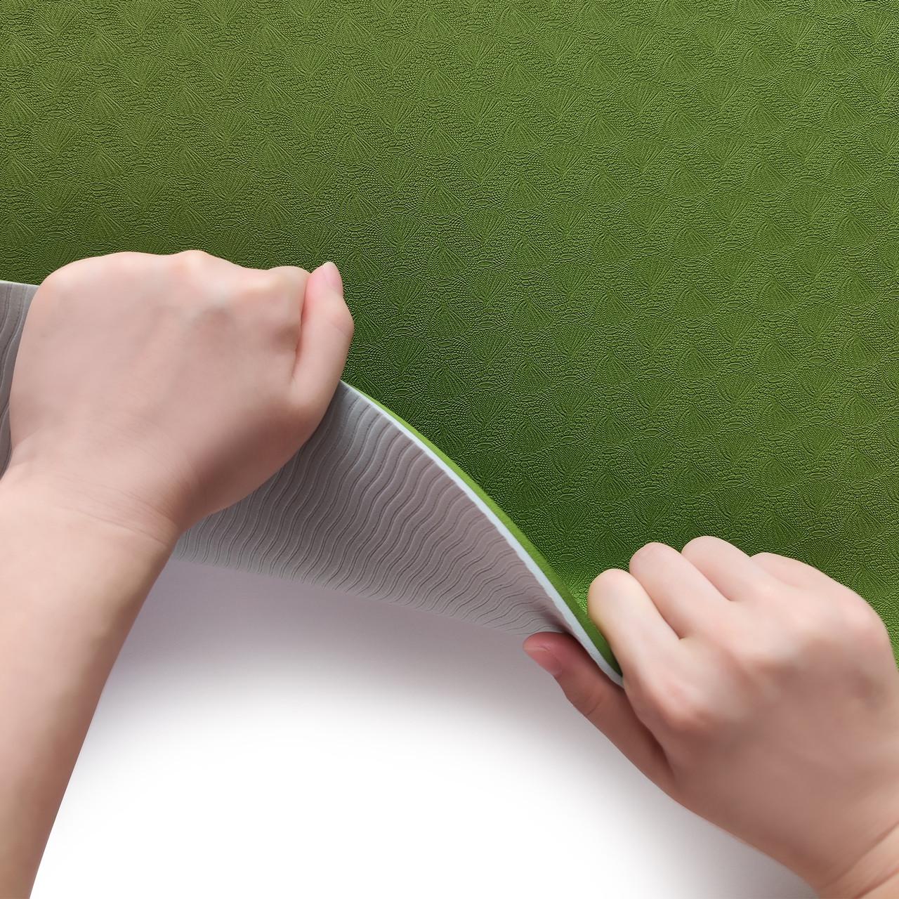 Коврик для фитнеса и йоги Gemini Pro GE-6GRG TPE/TC 6 мм (14729319) - фото 4 Коврик для фитнеса и йоги Gemini Pro GE-6GRG TPE/TC 6 мм (14729319) - фото 4