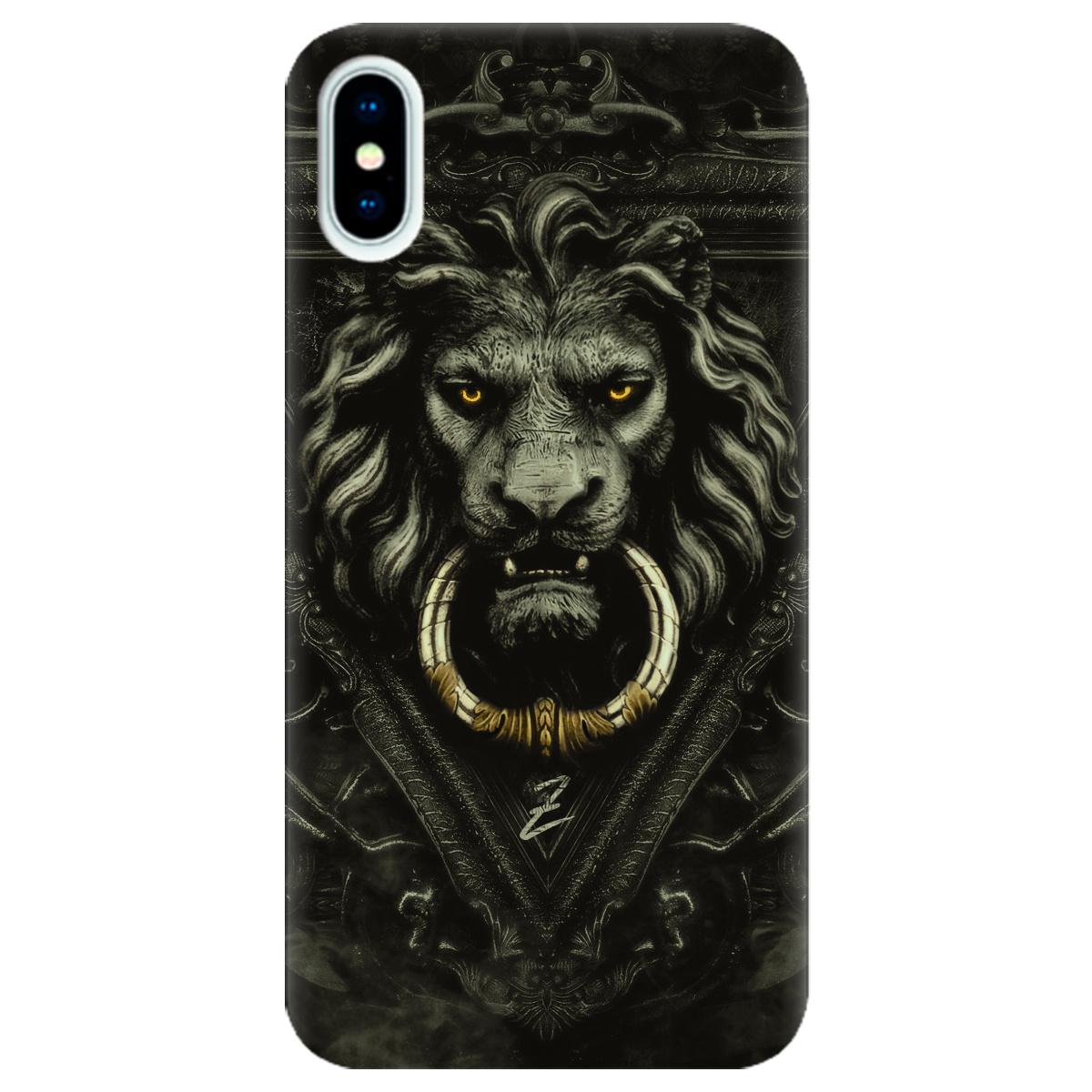 Силиконовый чехол Zorrov для Apple iPhone X - Iron lion (10290050153033539)