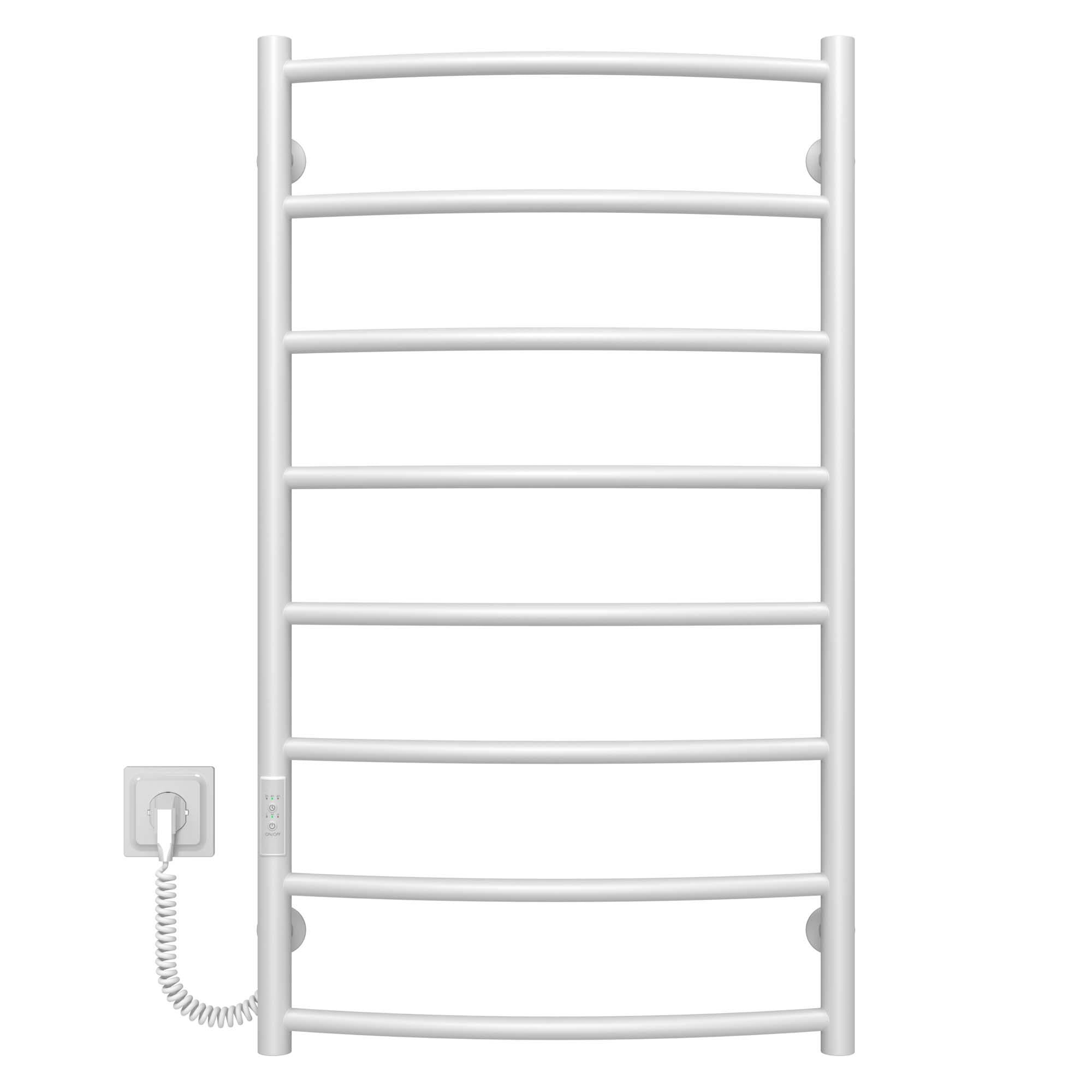 Рушникосушарка електрична Deffi Класік П8 WD03 ліве підключення нержавіюча сталь 500x900 мм Білий (C.DK.90.50.8.E.W.L.3)