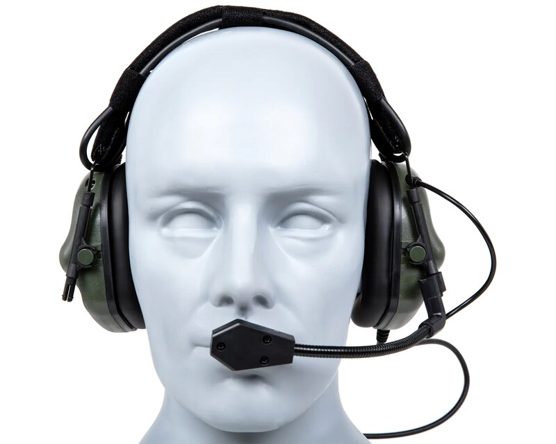 Навушники активні для стрільби Wosport HD-19 Gen 5 із кріпленням Чебурашки Оливковий - фото 2
