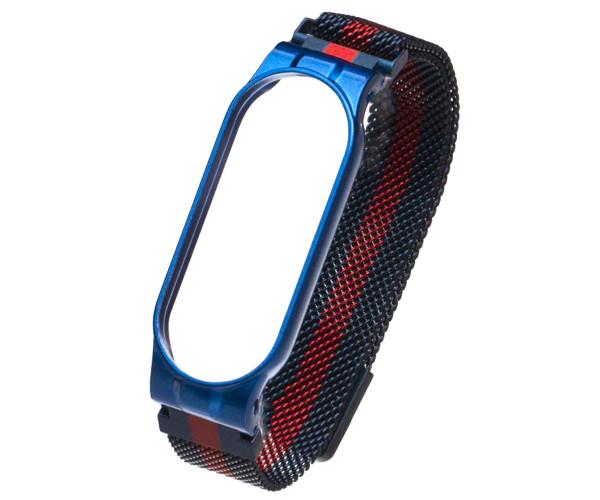 Ремінець Milanese Loop Color для Xiaomi Mi Band 5/Mi Band 6 Червоно-синій (24064)
