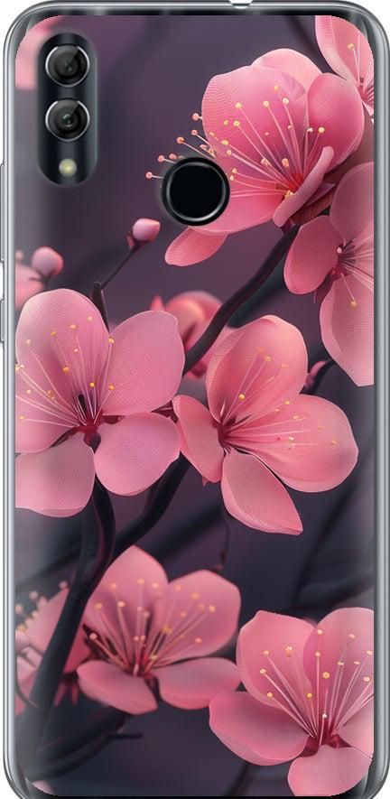 Чехол на Huawei Honor 10 Lite Пурпурная сакура (6075u-1618-42517) Чехол на Huawei Honor 10 Lite Пурпурная сакура (6075u-1618-42517)