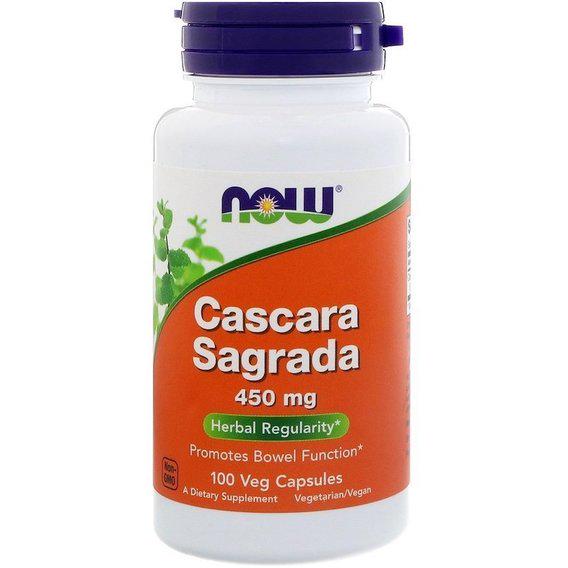 Очищення кишечника NOW Foods Cascara Sagrada 450 мг 100 Veg Caps