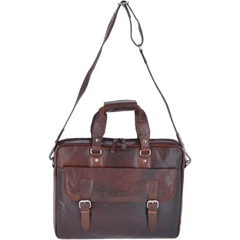 Мужская сумка Ashwood F83 кожаная для ноутбука 15,6 Brandy (F83 BRANDY)