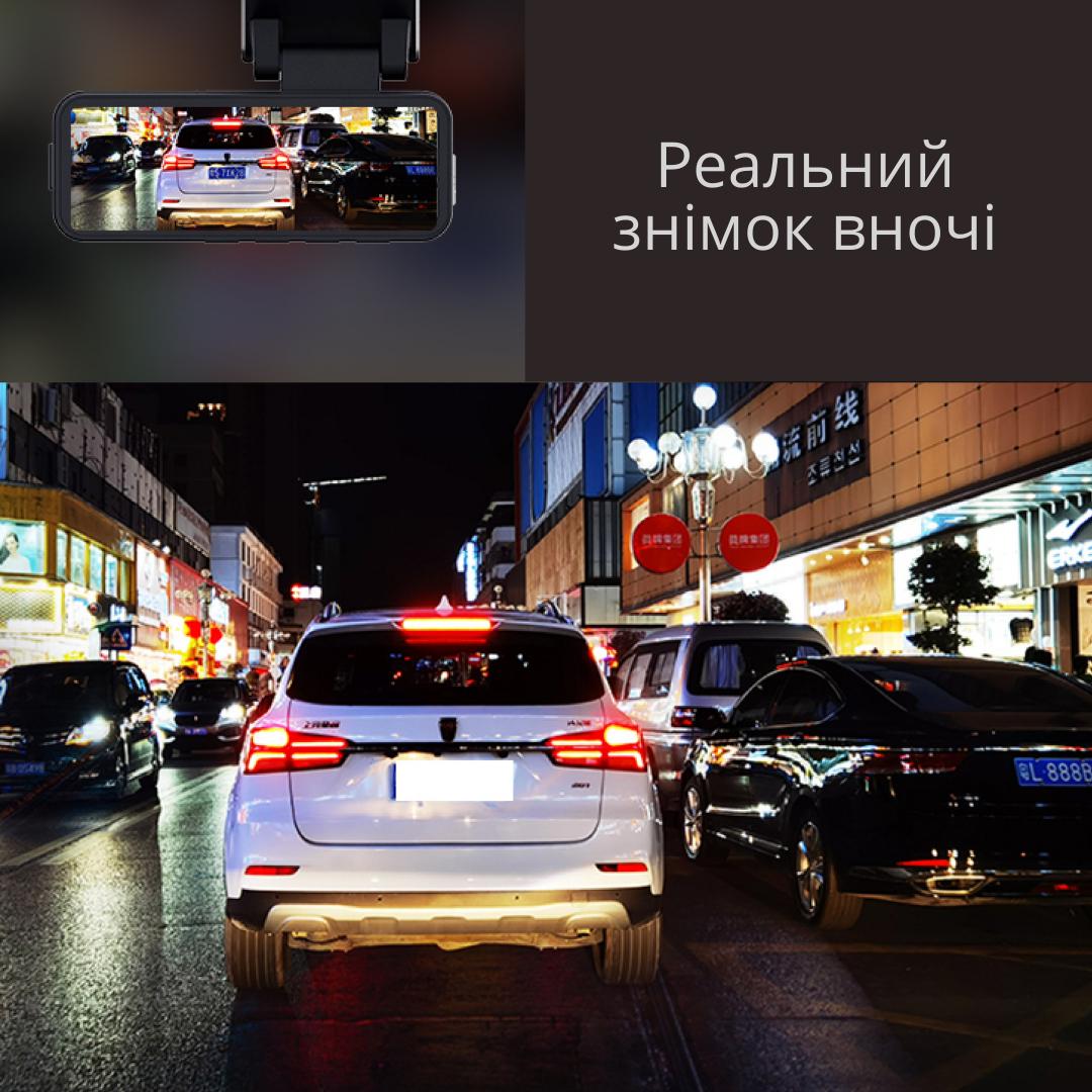 Видеорегистратор автомобильный Yikoo Fit Max X30 4K с двумя камерами Wi-Fi GPS и ночным видением - фото 6