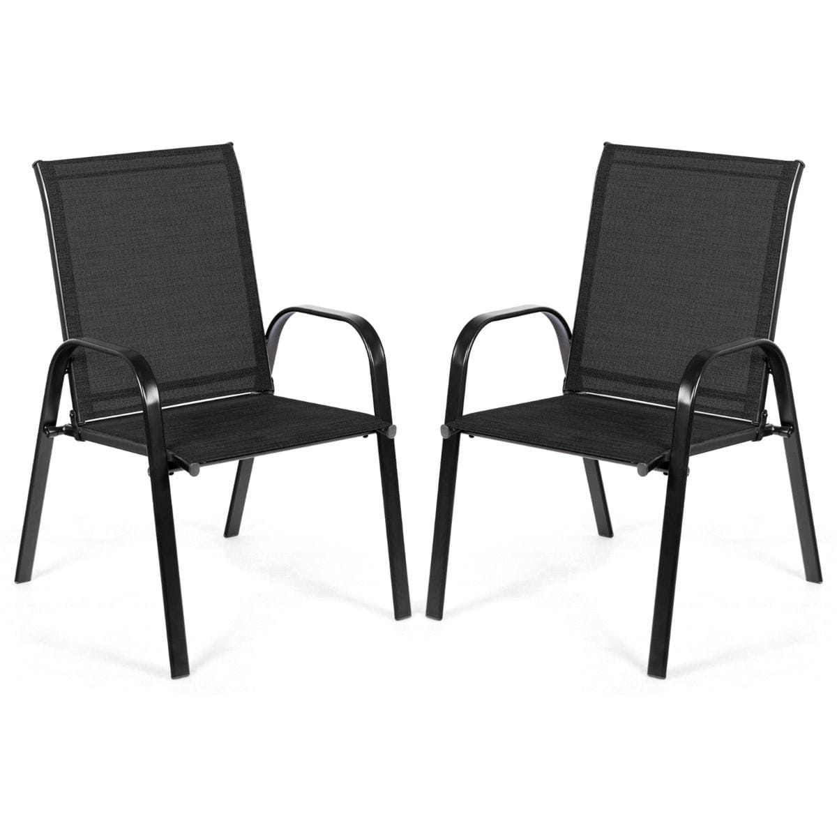 Стул садовый 56x72x90 см Черный (COSTWAY-01318) Стул садовый 56x72x90 см Черный (COSTWAY-01318)
