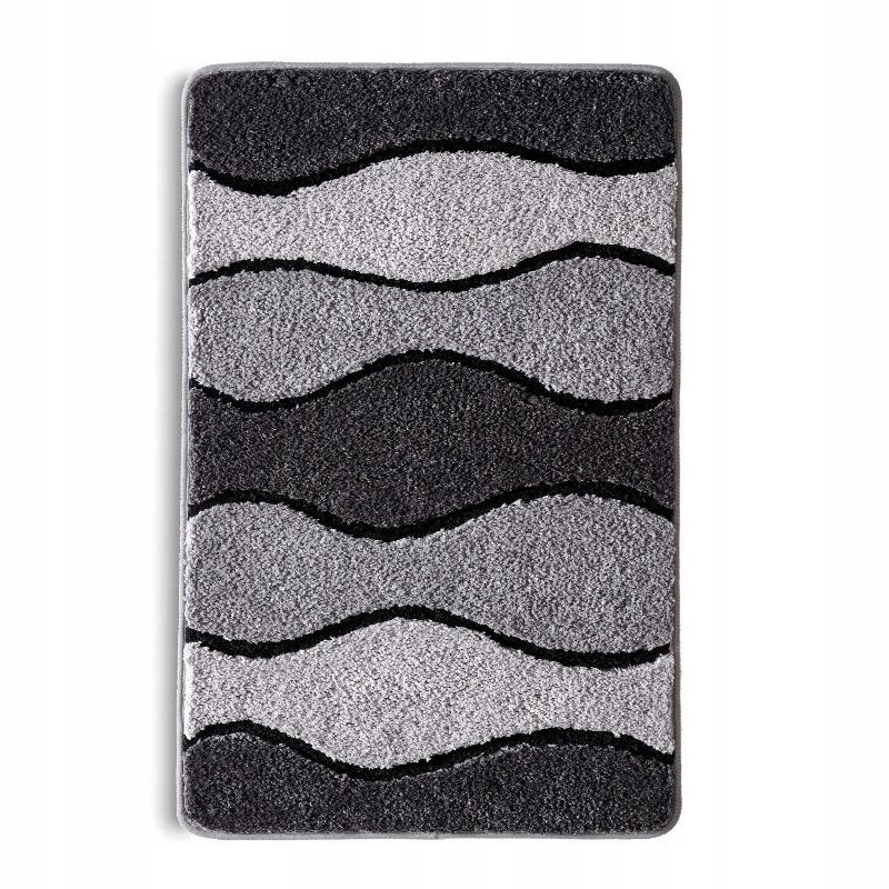 Коврик для ванной Волны антискользящий 50х80 см Серый (2591676169) - фото 6