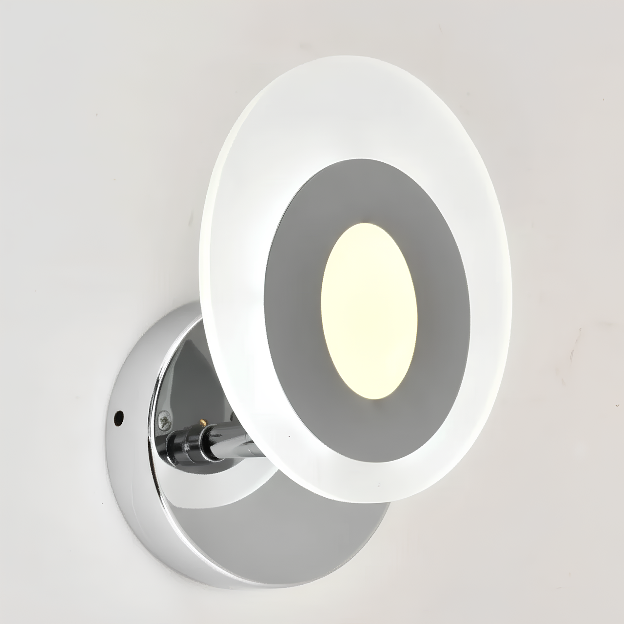 Бра світлодіодне Sirius 20W з круглим розсіювачем з акрилу 3000-6000K Хром (8929-1)