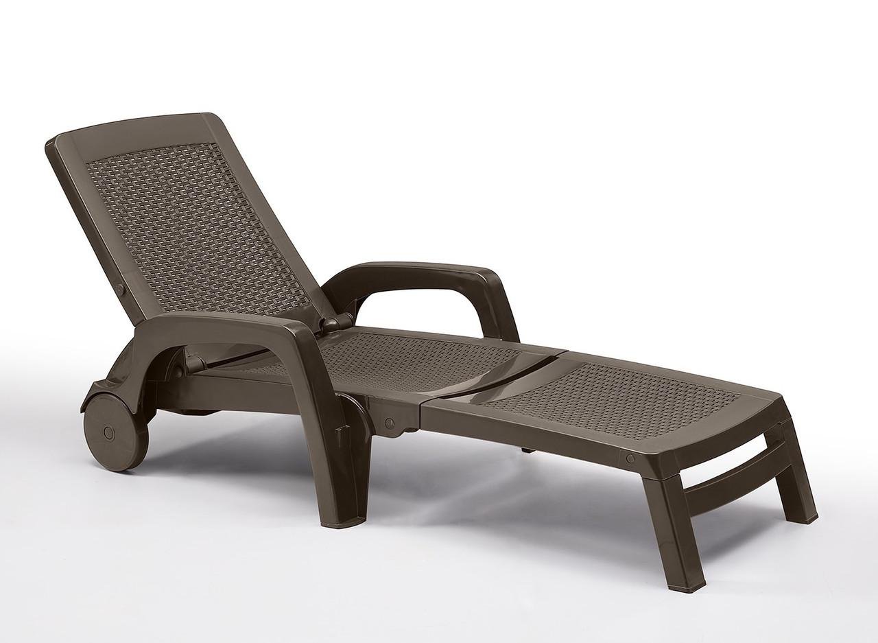 Шезлонг-лежак Bica Miami розкладний на колесах 190х70х46 см (CNT00012549)