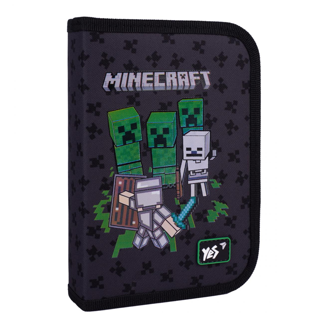 Пенал жесткий одинарный с клапаном YES Minecraft Team HP-03 (533622)
