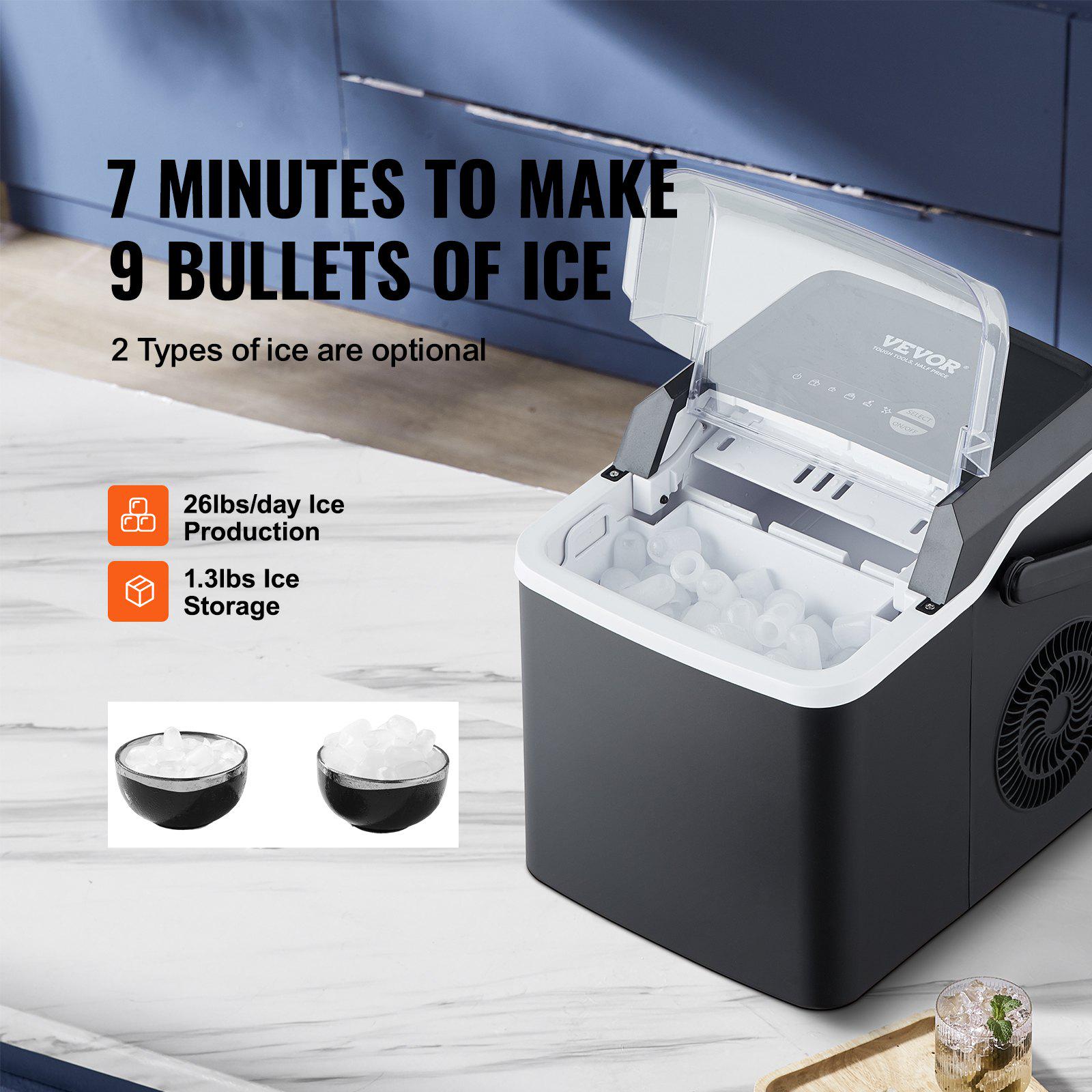ᐉ Ледогенератор мини Vevor 150W 12 кг/24 ч (1107777) • Купить в Киеве ...