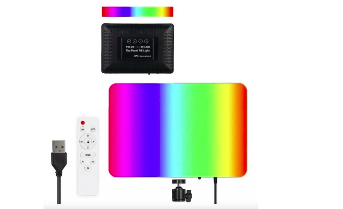 Видеосвет RGB LED PM-26 для фото и видео со штативом Разноцветный