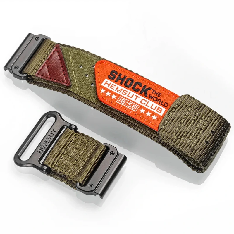 Ремінець для годинника Hemsut HGA142 Shock the world Garmin 26 мм Green (4156)