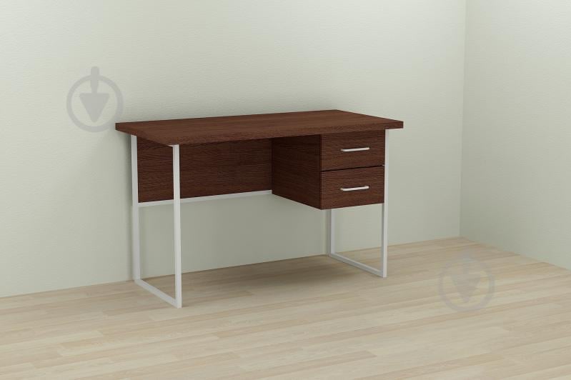 Компьютерный стол Ferrum-decor Дакота 75x120x60 белый ДСП Венге 32мм