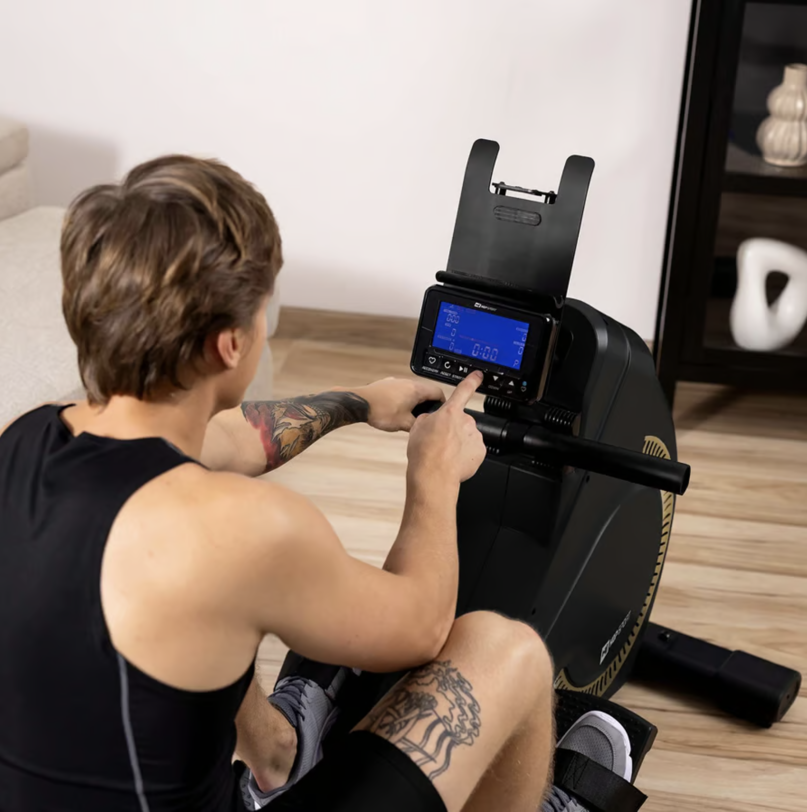 Гребной тренажер Hop-Sport HS-095R Spike Золотой (4795) - фото 4 Гребной тренажер Hop-Sport HS-095R Spike Золотой (4795) - фото 4