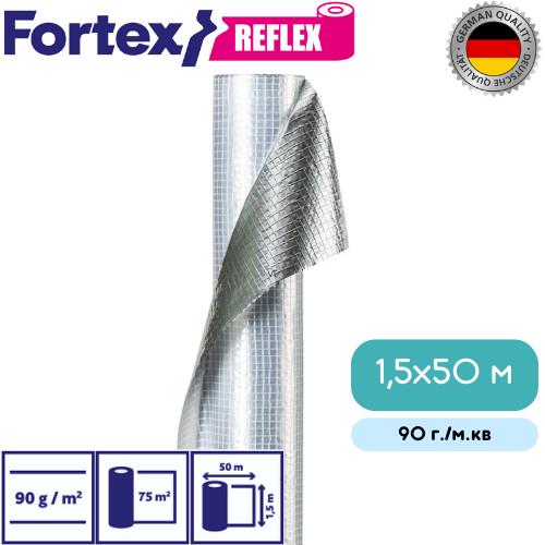 Пароизоляционная армированная мембрана Fortex Reflex с алюминиевым слоем 1,5х50 м (8914285) - фото 7