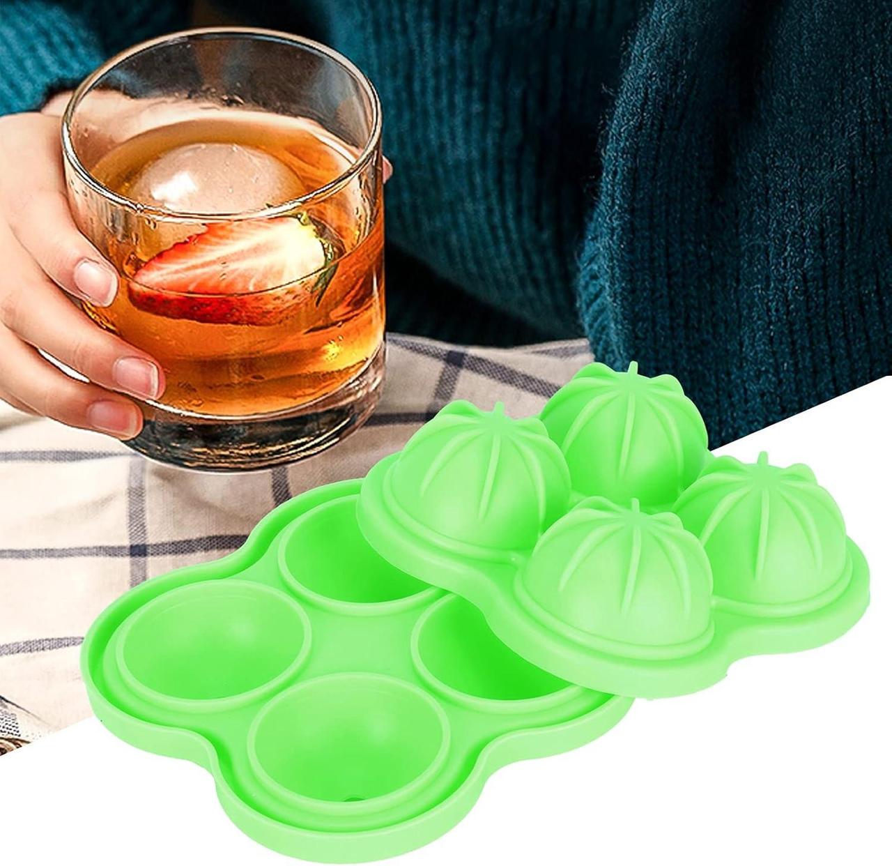 Форма для льоду Куля 4 комірок силіконовий салатовий (НР051592) - фото 5 Форма для льоду Куля 4 комірок силіконовий салатовий (НР051592) - фото 5