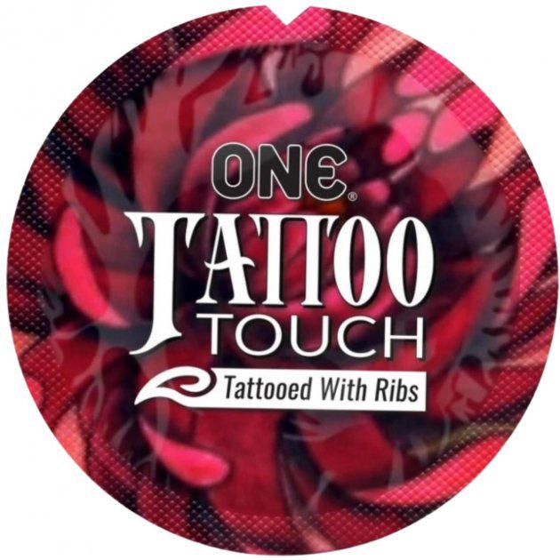 Презерватив One Tattoo Touch з текстурним малюнком (6400229320) - фото 2