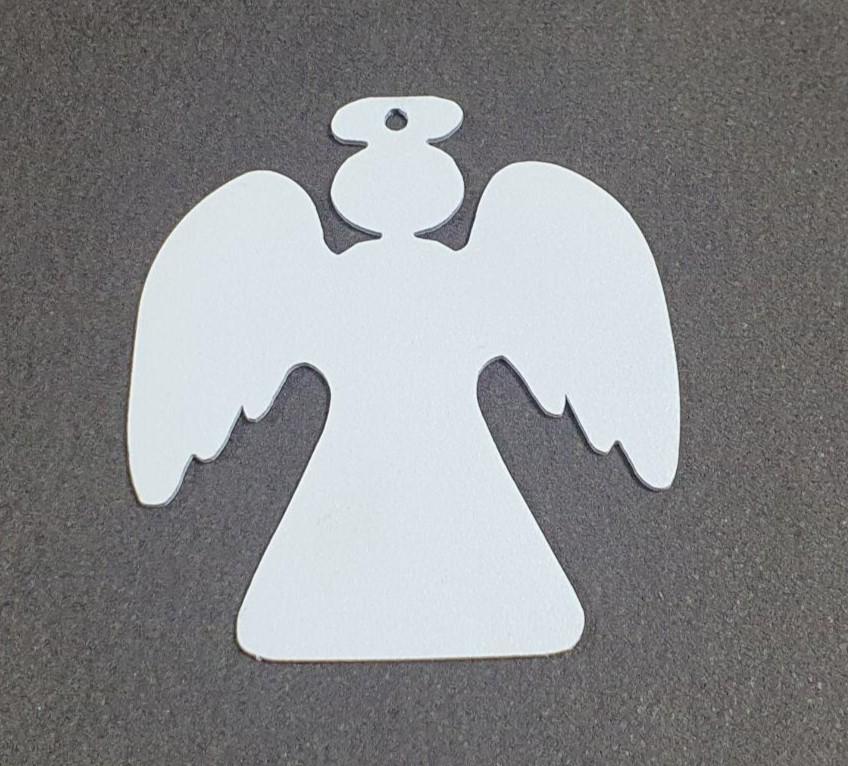 Підвіска новорічна Янгол алюмінієва 8 см Білий Підвіска новорічна Янгол алюмінієва 8 см Білий