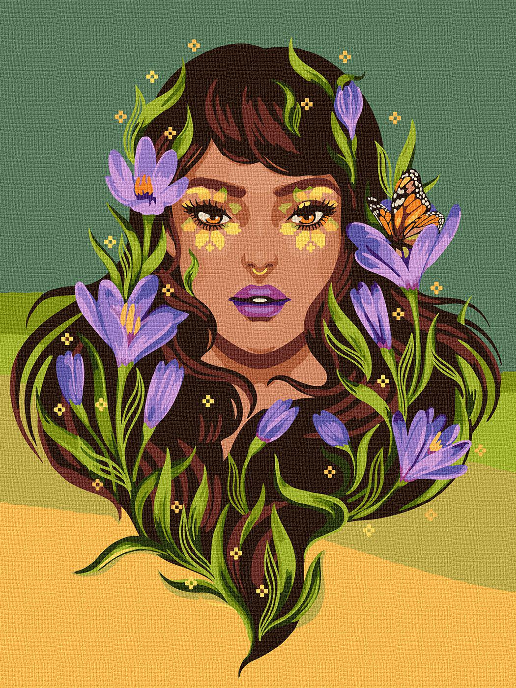 Картина за номерами Ідейка Весняна красуня 30х40 см (Id-KHO2562)