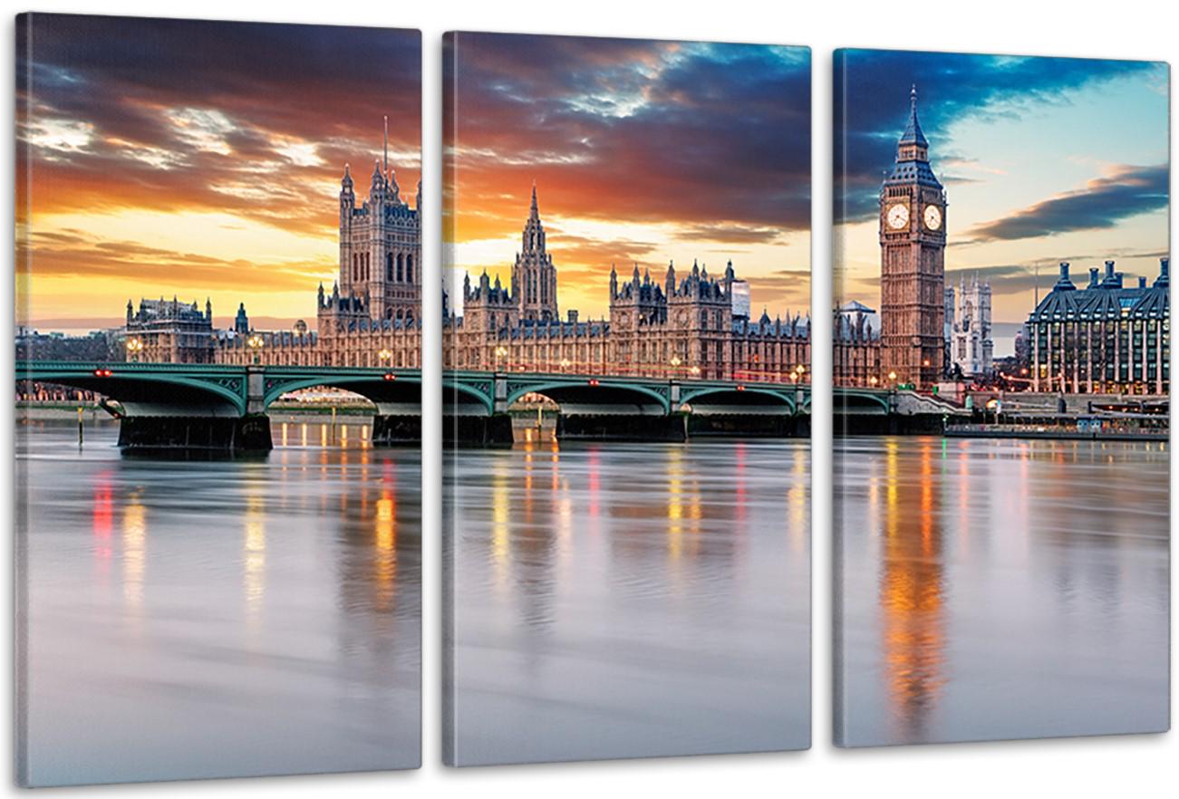 Картина модульная в гостиную/спальню Биг-Бен 70х130 см (ART-210_3A)