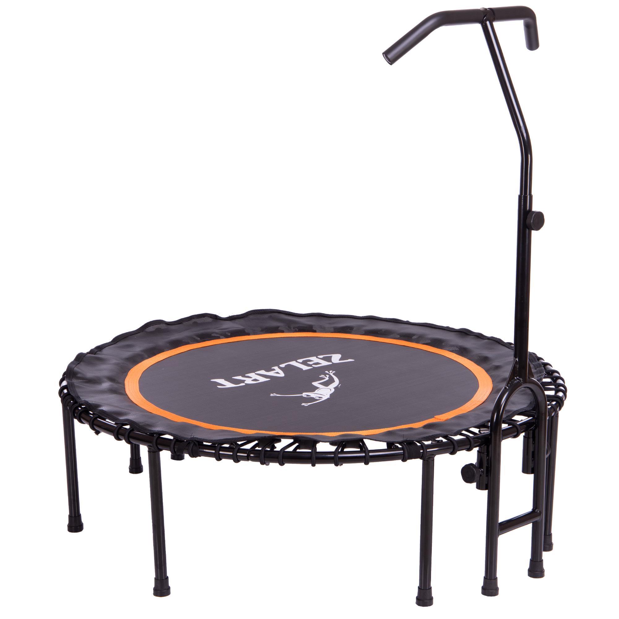 Батут мини круглый Zelart TX-B6393 114,5 см Черный/Оранжевый (DR004810)