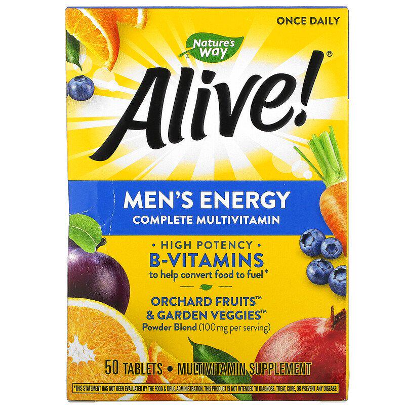 Вітаміни і мультимінерали Nature's Way Alive для чоловіків 50 таблеток