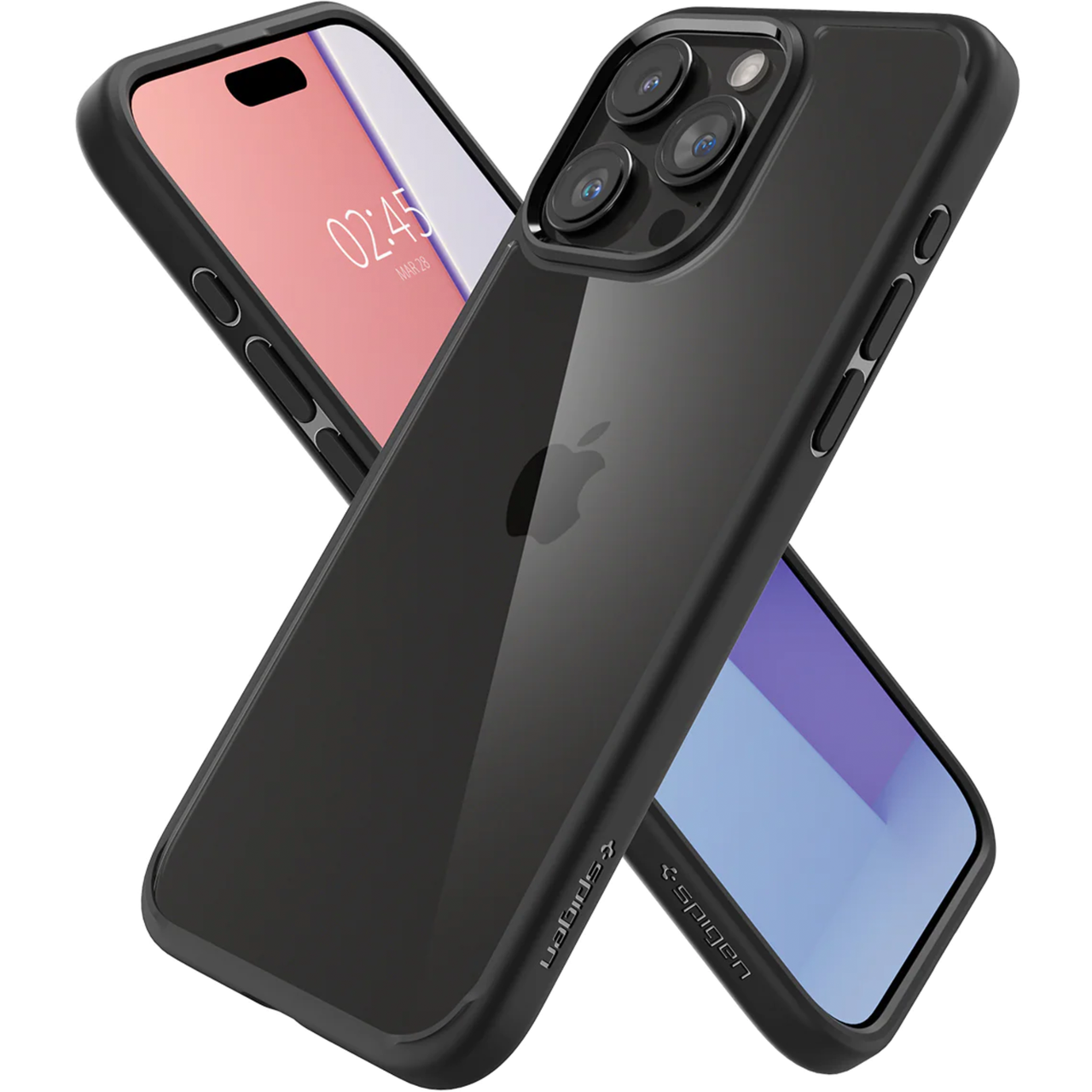 Чехол накладка Spigen Ultra Hybrid Case for iPhone 15 Pro Clear Black (ACS06713) - фото 9