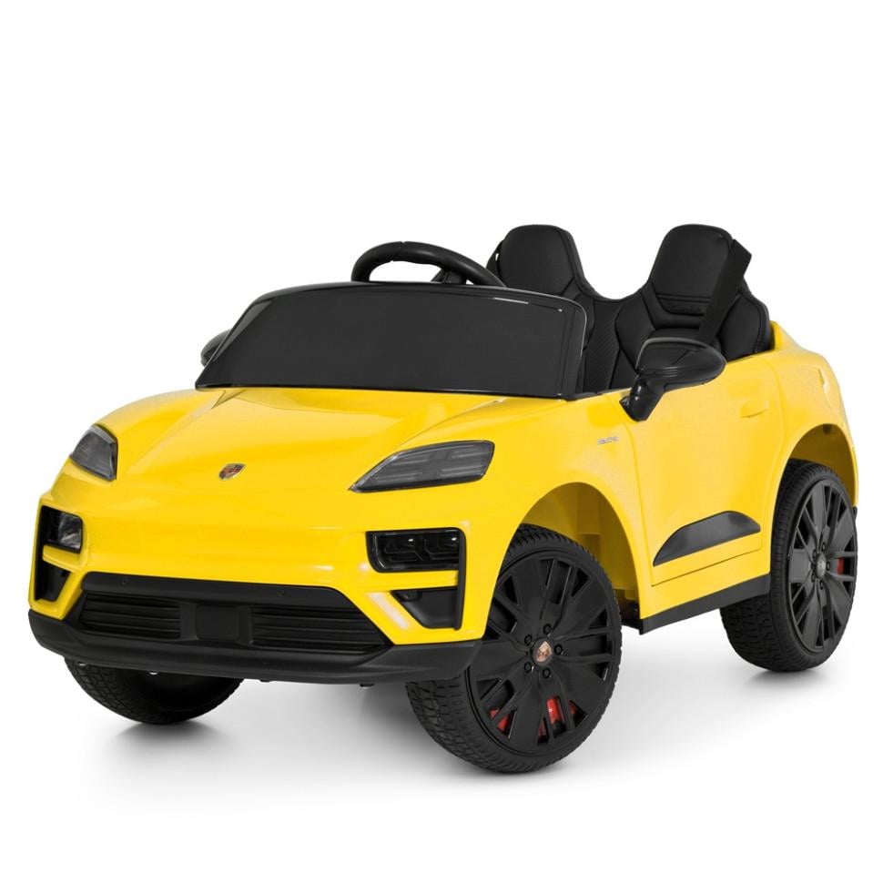 Детский электромобиль Bambi Porsche от 3 лет 12V до 30 кг Желтый (DE-169-E-1145)