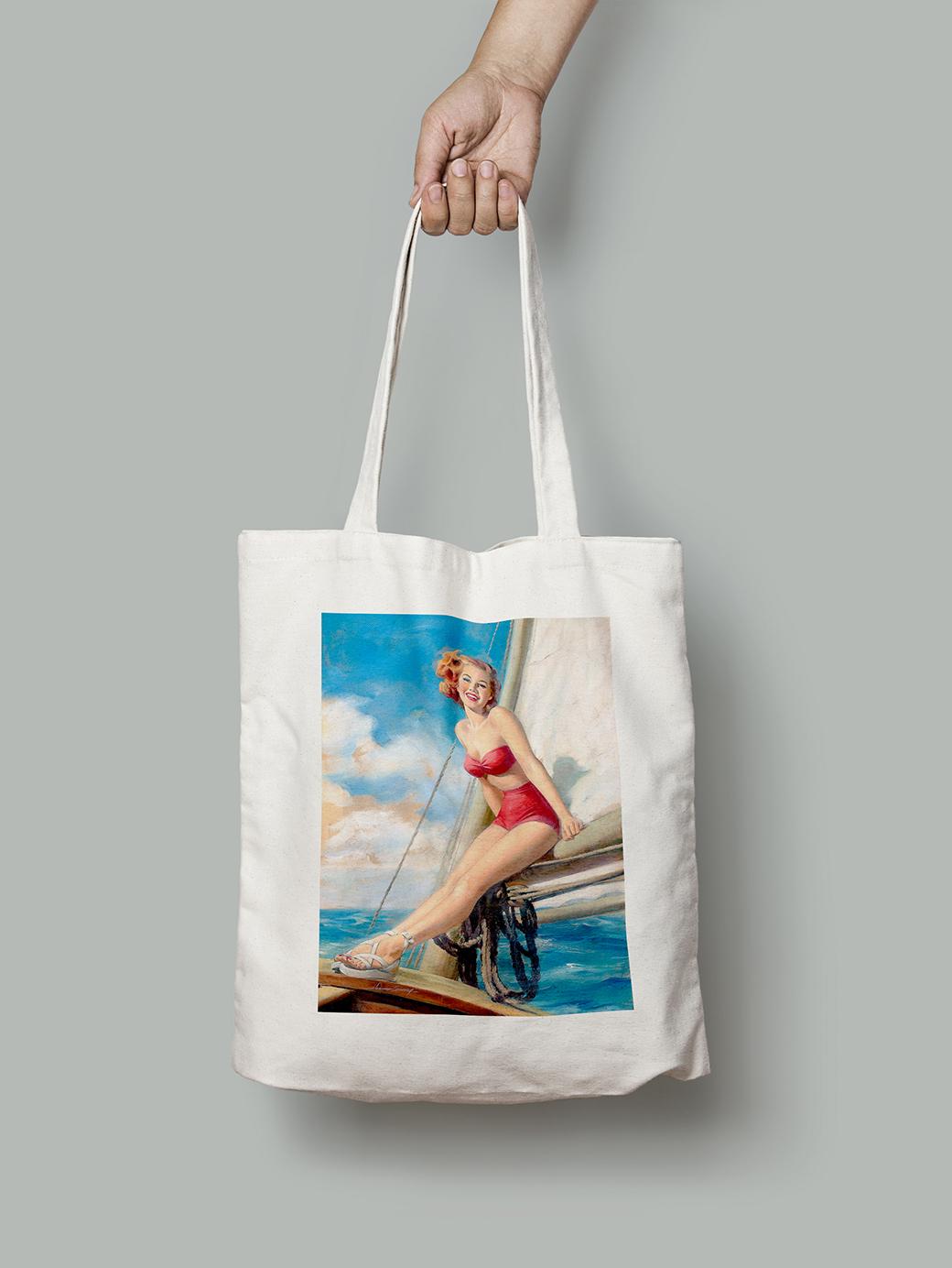 Эко-сумка На паруснике. Говард Коннолли шопер (pin_up010211_Bag)