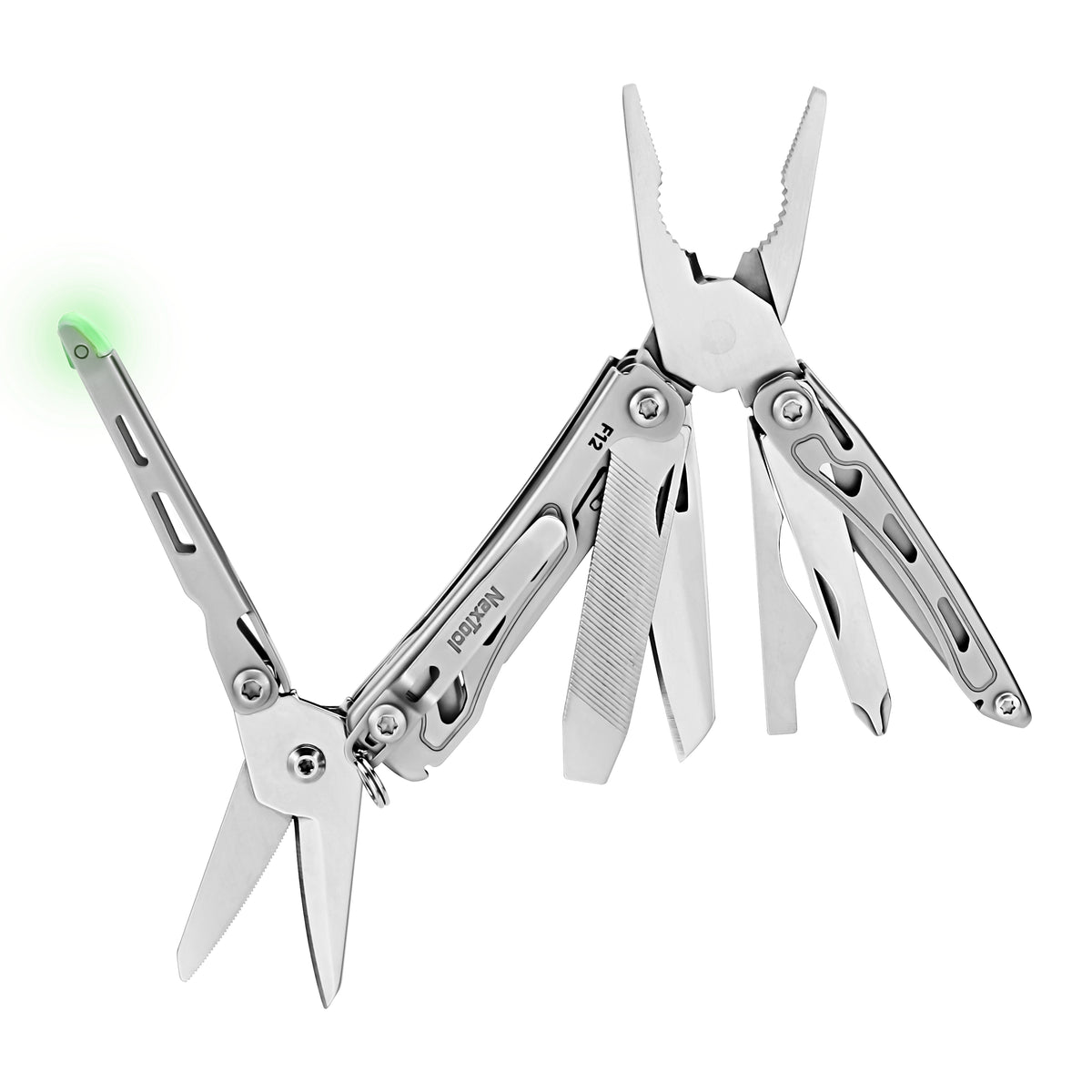 Мультитул карманный 13в1 NexTool Mini Flagship F12 на 13 функций из нержавеющей стали Silver (001261)