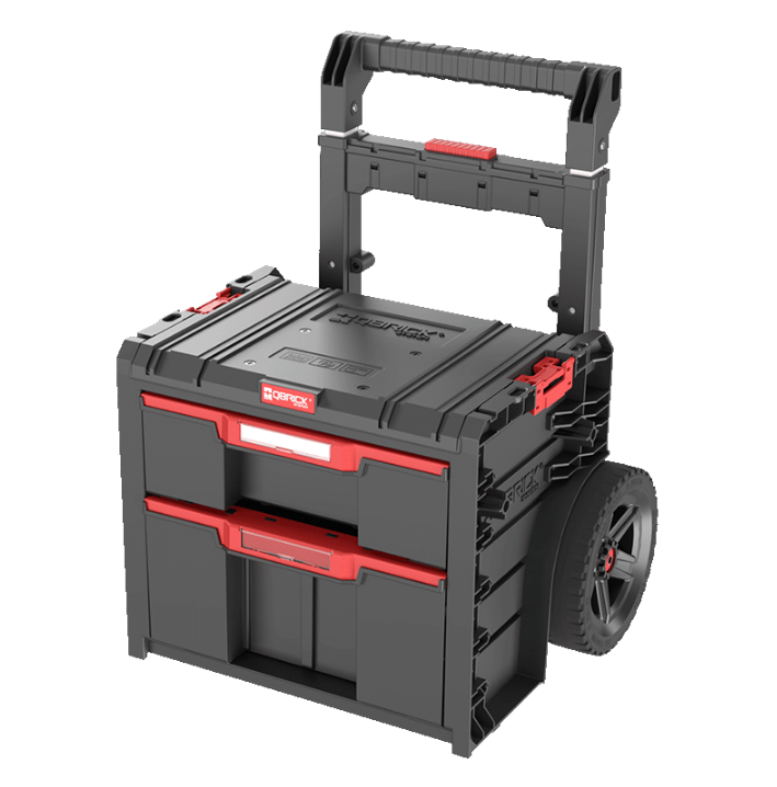 Ящик для инструмента Qbrick System PRO Cart 2,0 Plus Drawer 2 модульный на колесах пластиковый 520x415x660 мм