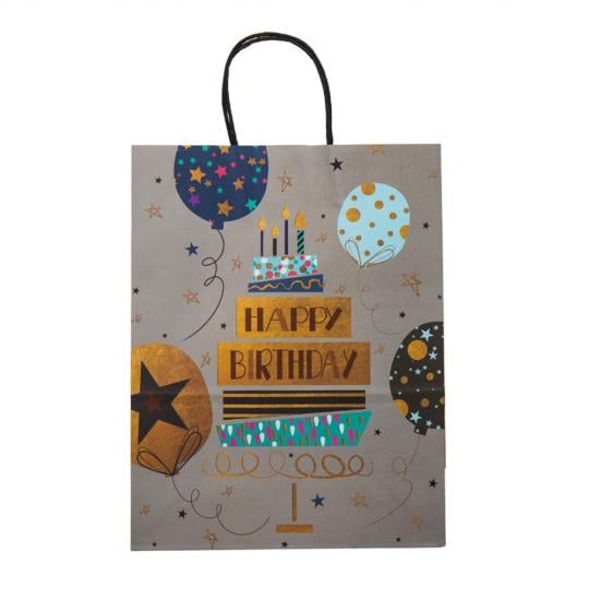 Подарочный пакет Elisey Happy Birthday 18,5х25,5 см 4 шт. Разноцветный 2 (9078-003)