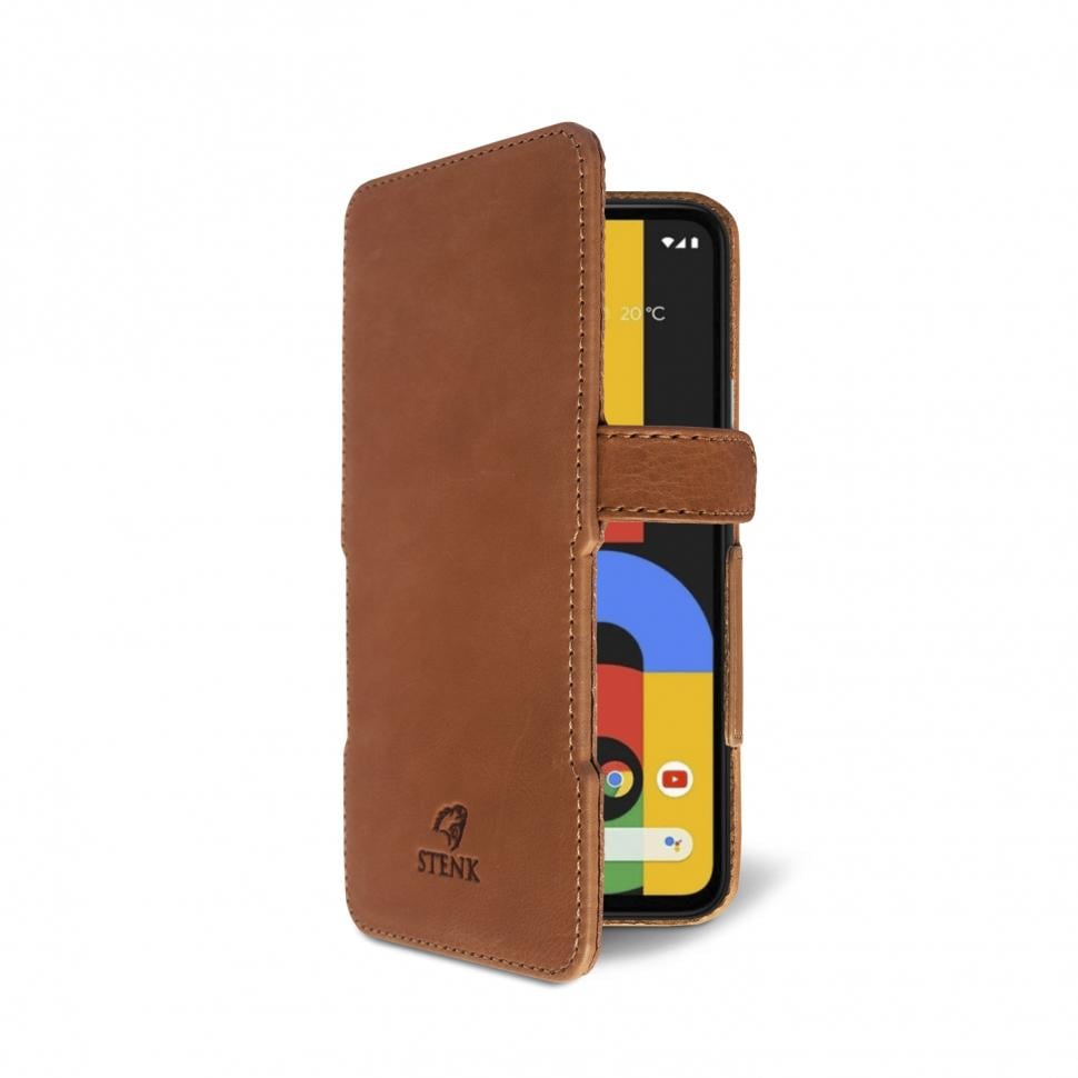 Чехол книжка Stenk Prime для Google Pixel 4a Коричневый (68117)