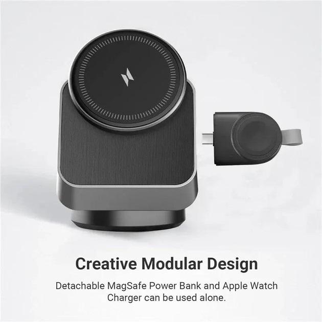 Док-станція Vikefon 3в1 360 ° Magnetic для iPhone 14/13/12 MagSafe Apple Watch AirPods Pro AirPods 2/3 - фото 3