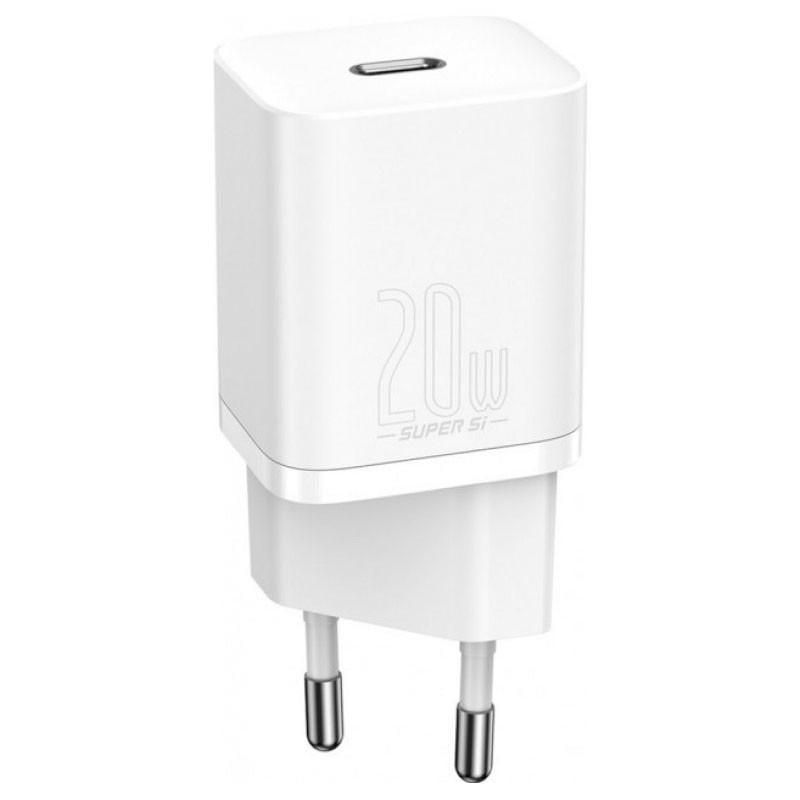 Зарядний пристрій мережевий BASEUS Super Si Quick Charger 1C 20W CCSUP-B Білий (00000049196_2)