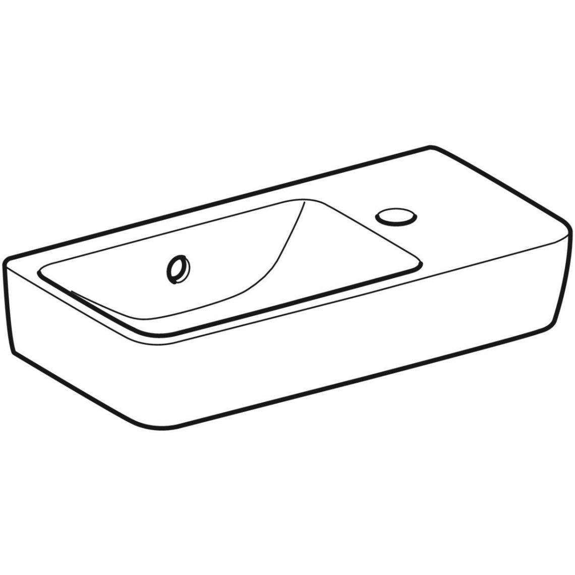 Умывальник Geberit Selnova Compact 50х25 см Белый (501.513.00.7) - фото 2 Умывальник Geberit Selnova Compact 50х25 см Белый (501.513.00.7) - фото 2