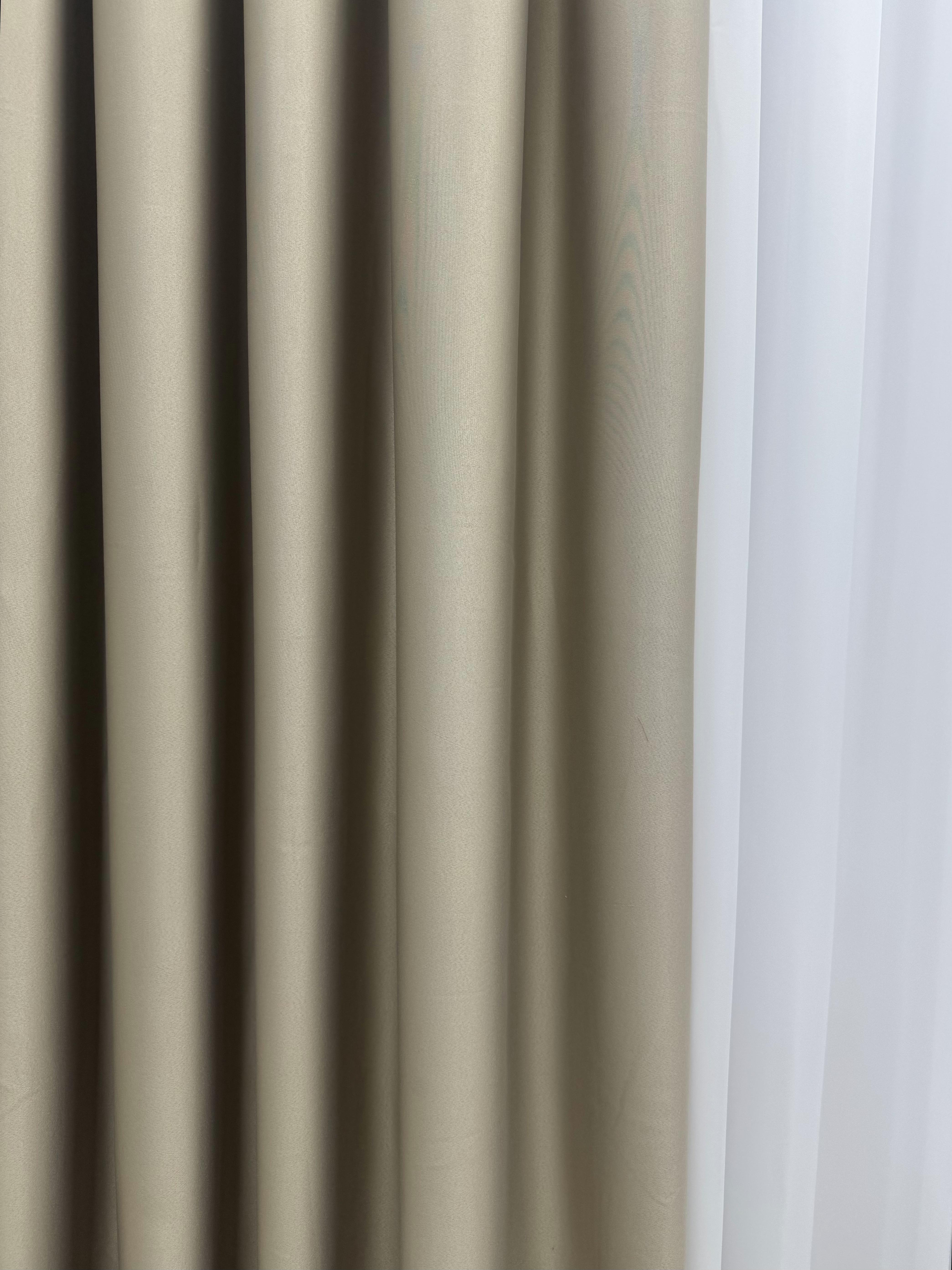 Штора блекаут на тесьме 6 см 150х260 см Капучиновый (11861539) - фото 2