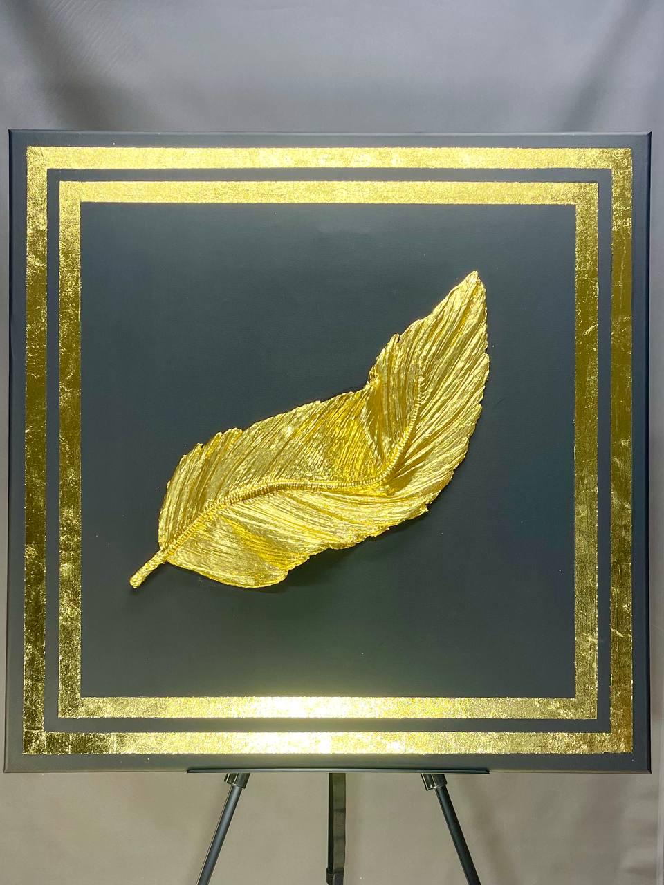 Картина ручной работы Zilini 8888 Золотое Перо 100x100 см (27386815) - фото 7 Картина ручной работы Zilini 8888 Золотое Перо 100x100 см (27386815) - фото 7