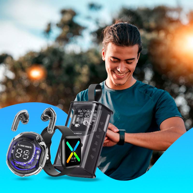 Наушники Bluetooth Ultrapods Pro/смарт-часы T500/портативная колонка A036 - фото 5