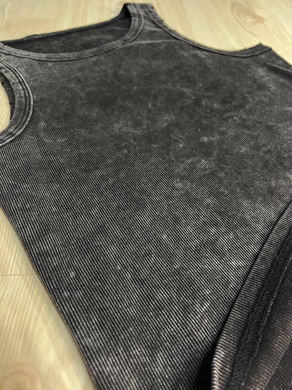 Женская майка AN 2733 в рубчик с порезанными швами OS Черный (26794582) - фото 9 Женская майка AN 2733 в рубчик с порезанными швами OS Черный (26794582) - фото 9