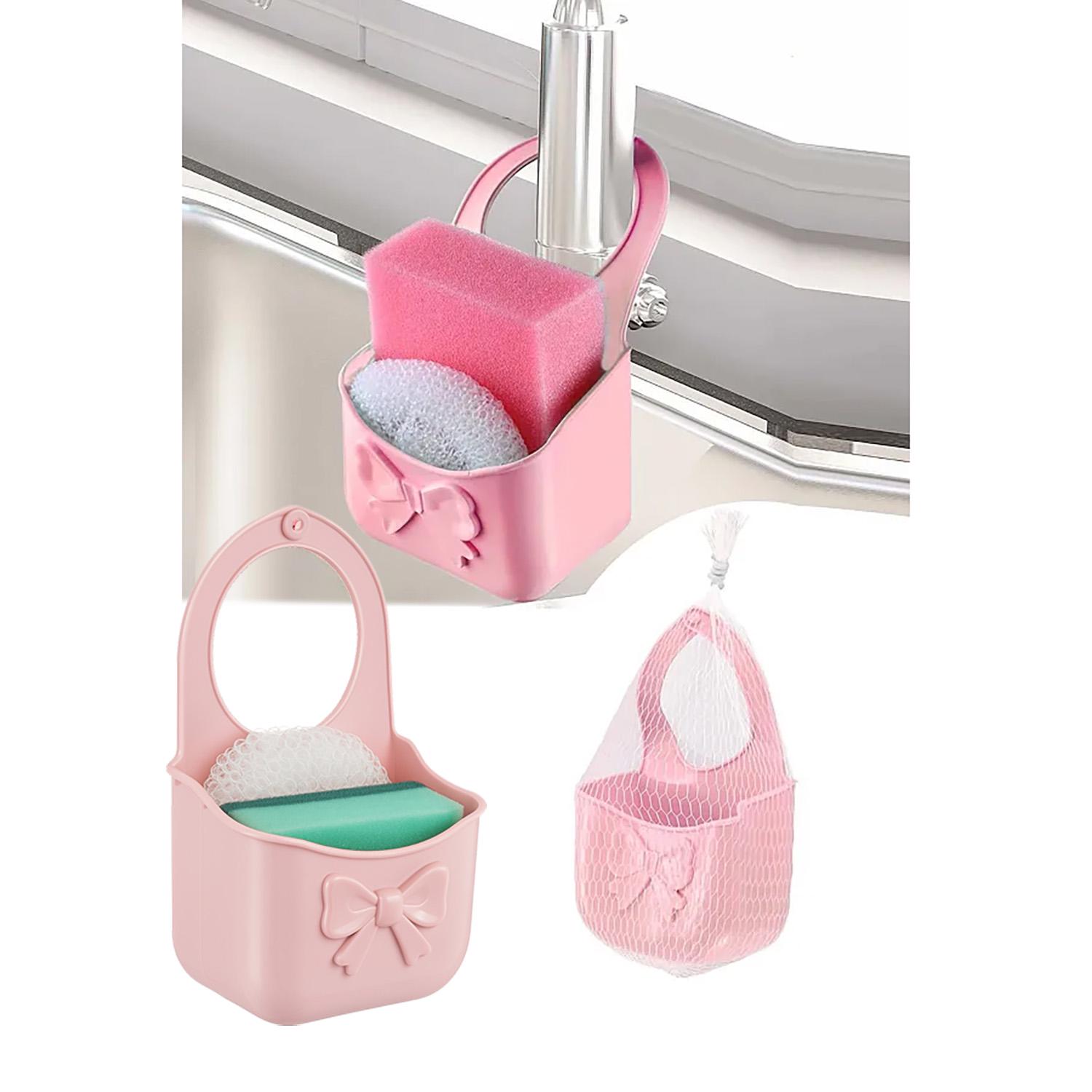 Карман-держатель силиконовый подвесной с губкой для мытья посуды и скребком (87109) - фото 4 Карман-держатель силиконовый подвесной с губкой для мытья посуды и скребком (87109) - фото 4