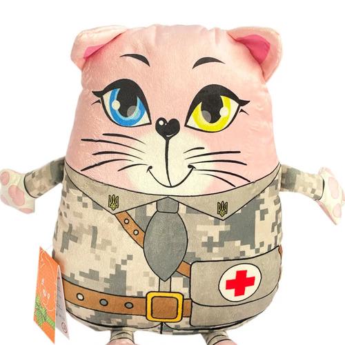 Мягкая игрушка-подушка с принтом Кот-защитник сувенирная 47x27x7 см (00295-986)