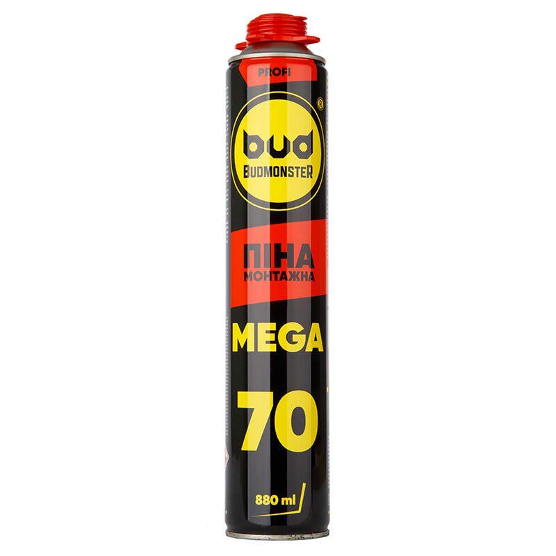 Пена монтажная BudmonsteR MEGA 70 профессиональная 880 мл 1020 г (88323)