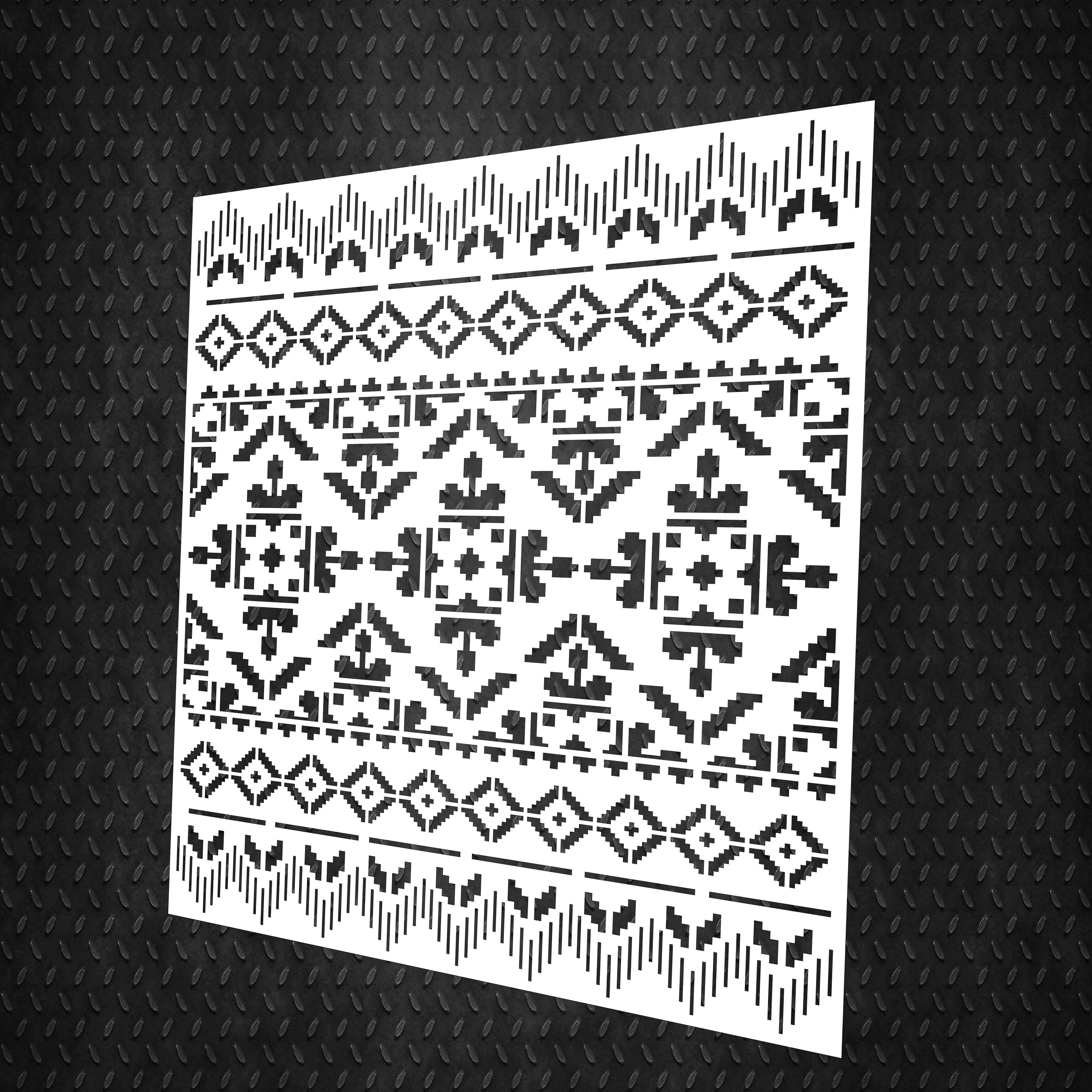 Трафарет DFA Вышиванка для штукатурки и краски (Z00042)